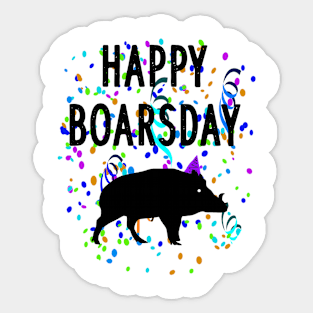 Happy boar day forest grandpa traditional costumes design Sticker